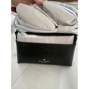 Kate Spade Sadie Saffiano Leather Top Zip Crossbody Bag Black K7402 New